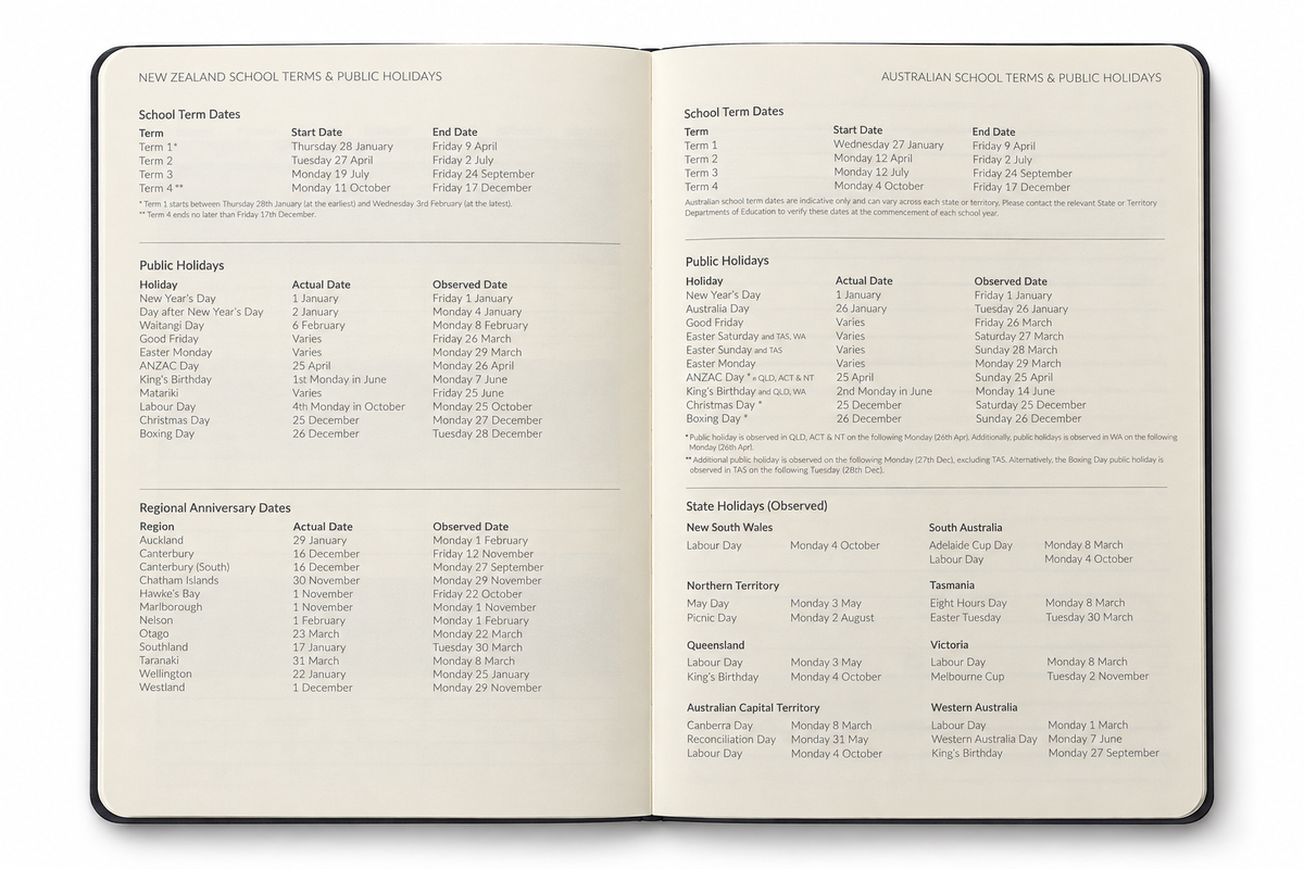 Personalised 2027 A5 Daily & Monthly Appointment Planner - Hard Cover Diary
