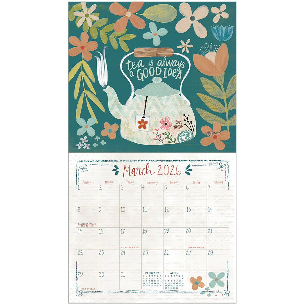 2026 Legacy Tea Time - Deluxe Wall Calendar