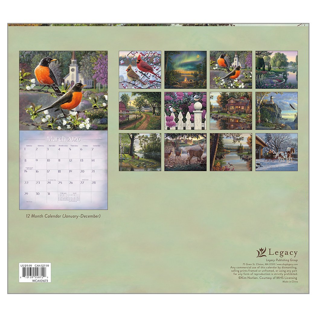 2026 Legacy Peace And Tranquility - Deluxe Wall Calendar