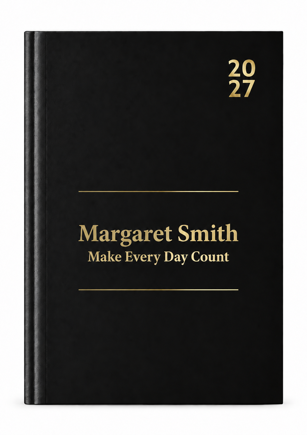 Personalised 2027 A4 Daily Appointment Diary Planner (Hard Cover)