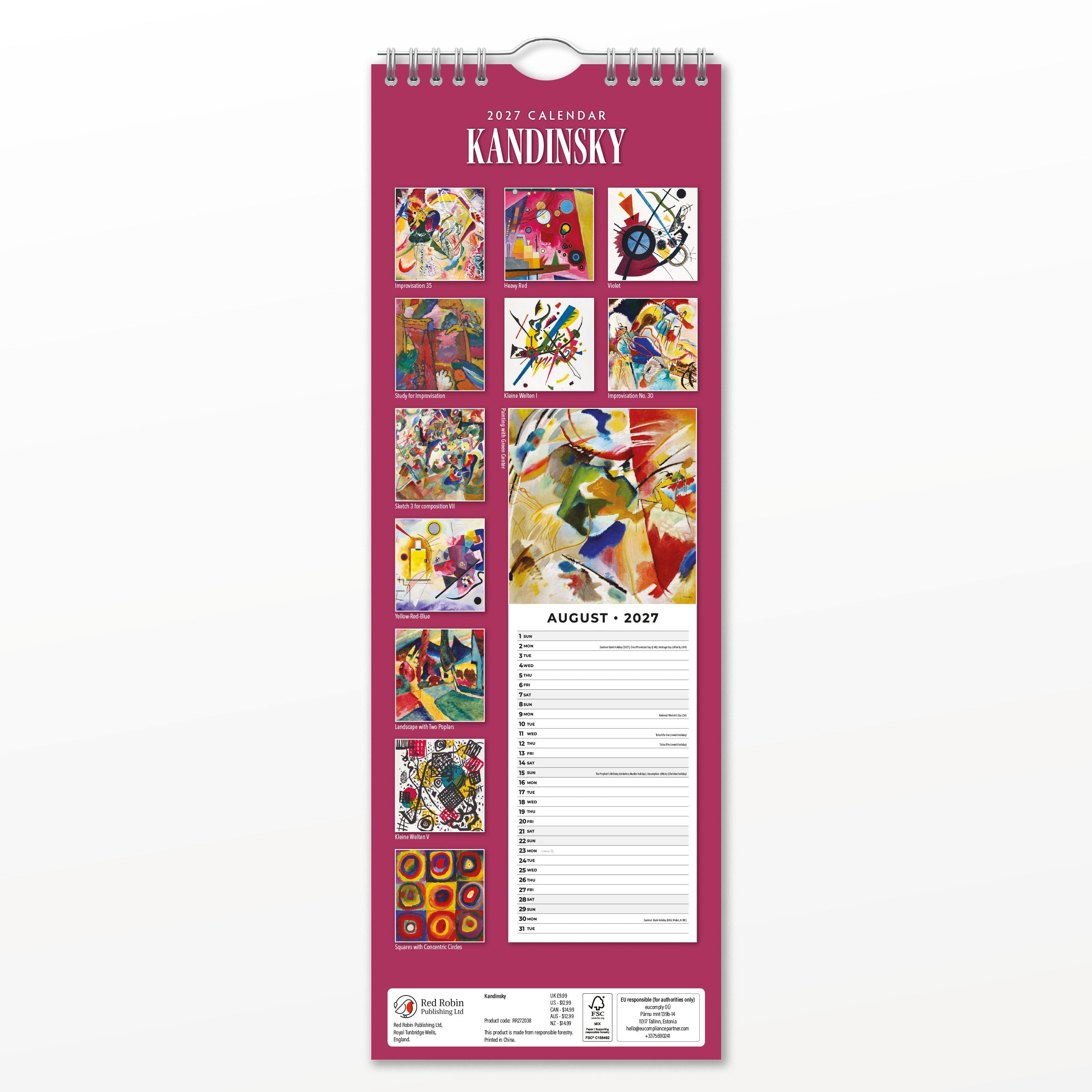2027 Kandinsky - Slim Wall Calendar