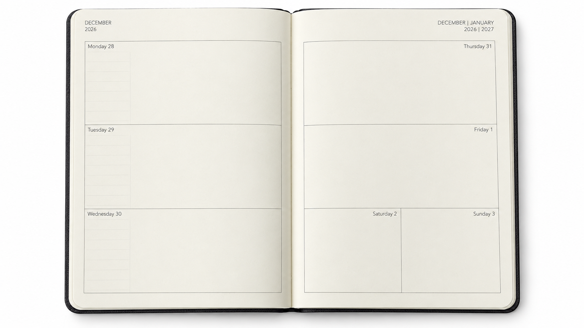 Personalised 2027 A5 Weekly & Monthly Planner - Hard Cover Diary