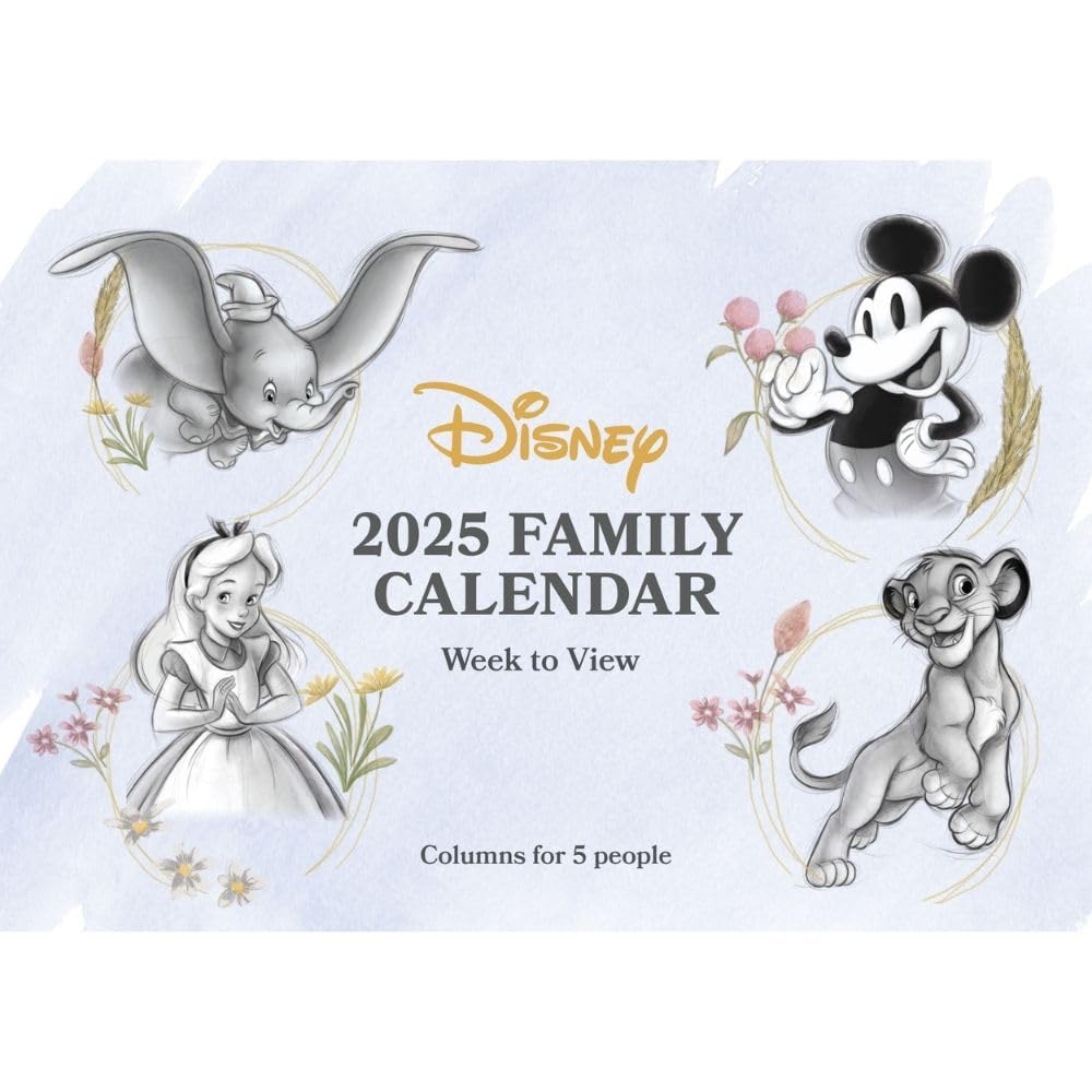 2025 Disney Heritage Family Organiser - Horizontal Wall Calendar