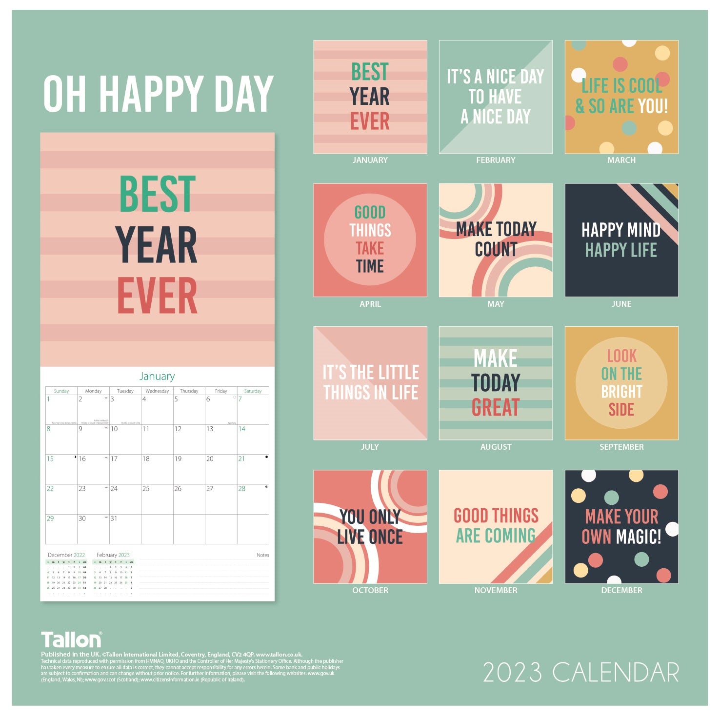 2024 Best Year Ever - Square Wall Calendar