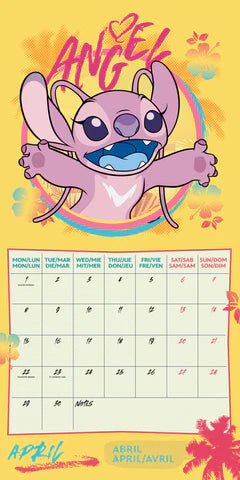 Lilo and Stitch Calendar 2024 - Month to a View Planner 30cm x 30cm -  Official M