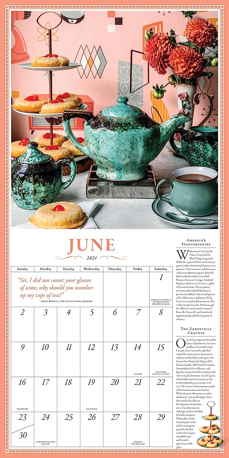 2024 The Collectible Teapot - Square Wall Calendar