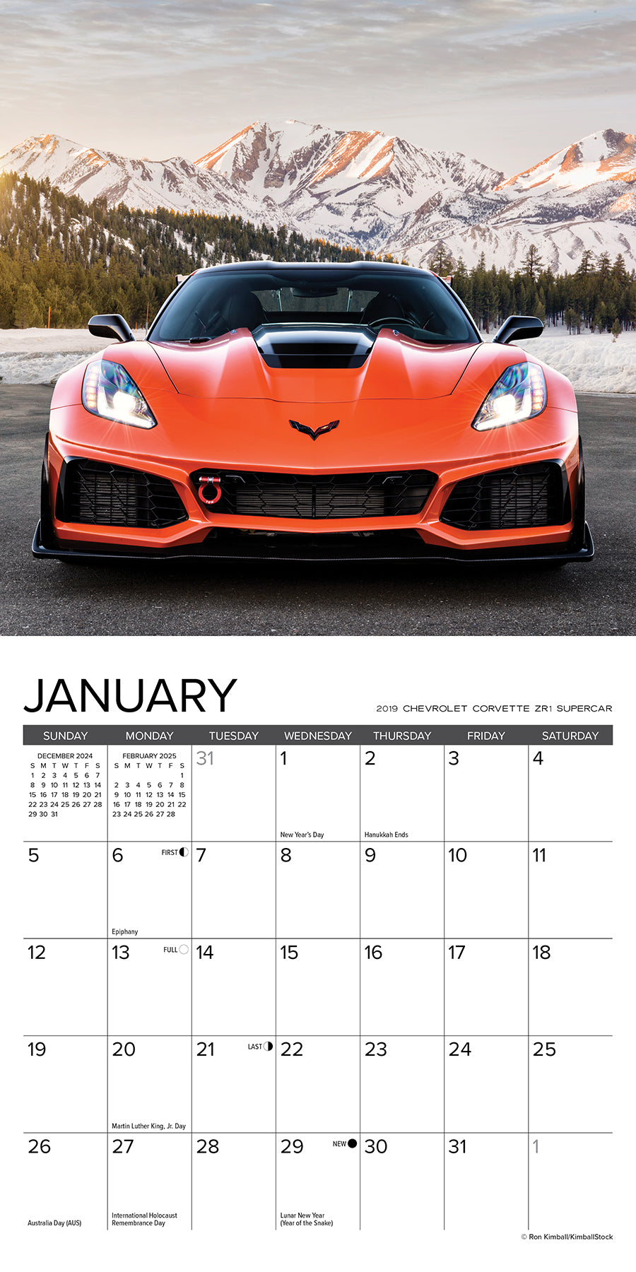 2025 Corvette - Mini Wall Calendar (US Only)