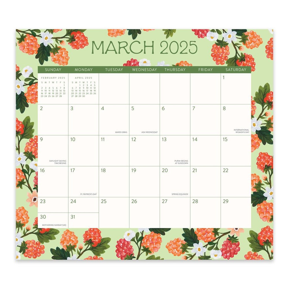 2025 Fruit & Flora - Monthly Magnetic Pad Calendar