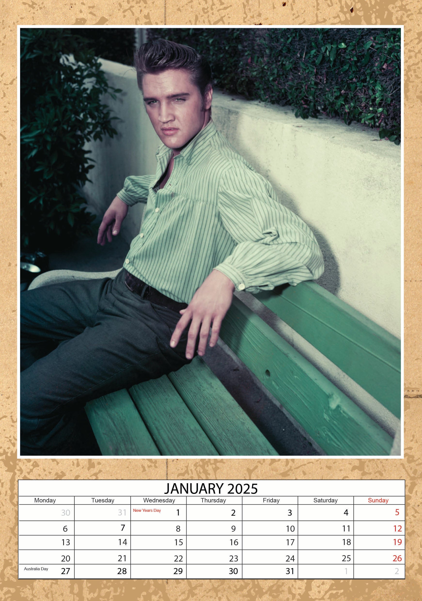 2025 Elvis - A3 Wall Calendar
