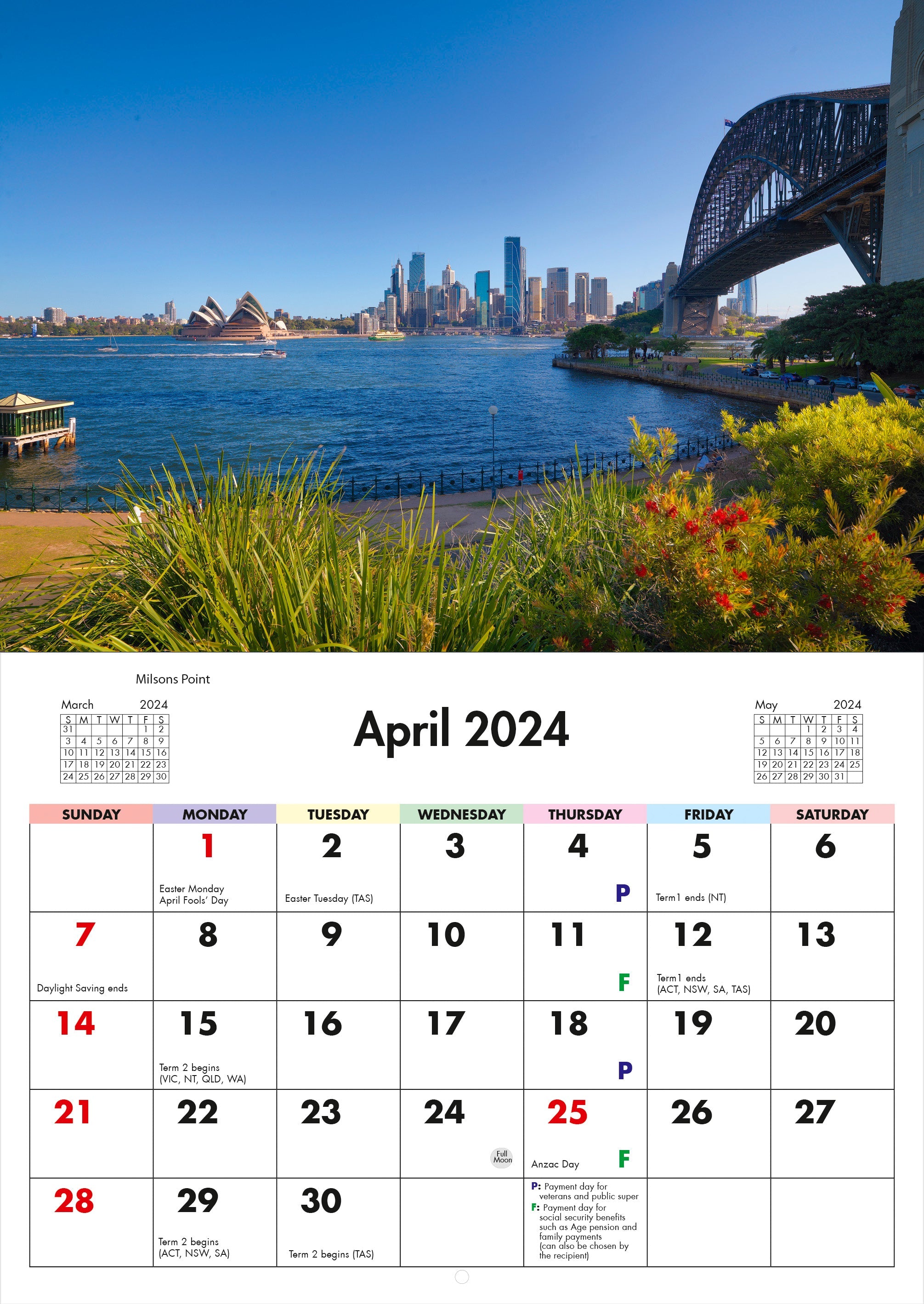 2024 Sydney In Focus - Horizontal Wall Calendar