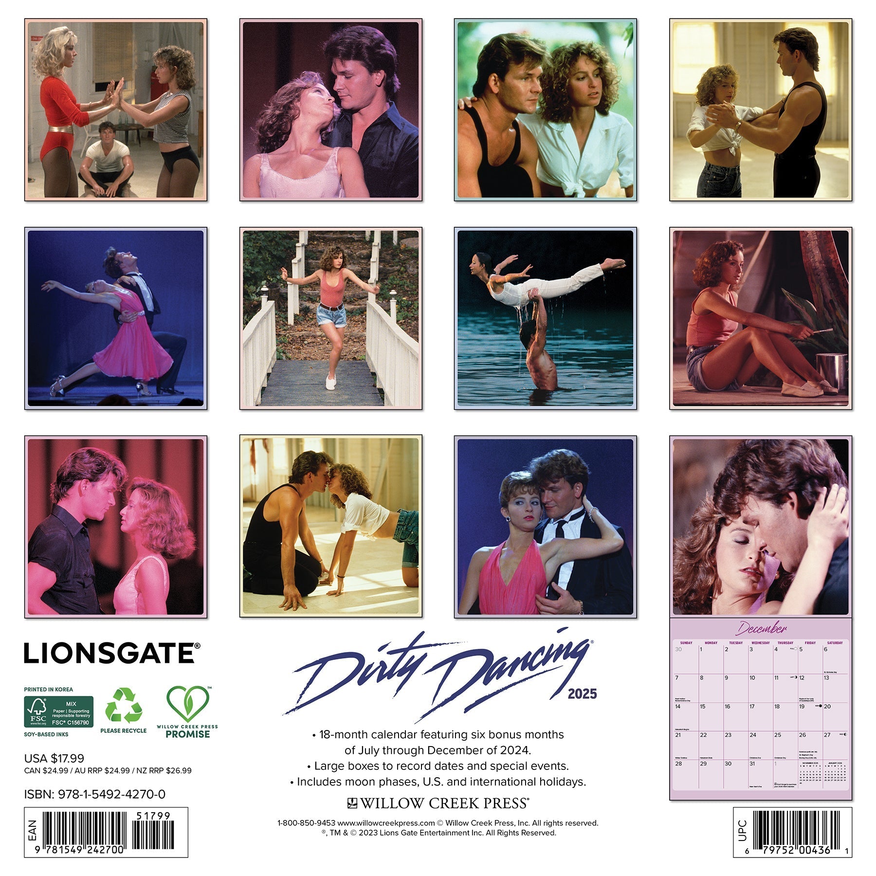 2025 Dirty Dancing - Square Wall Calendar (US Only)