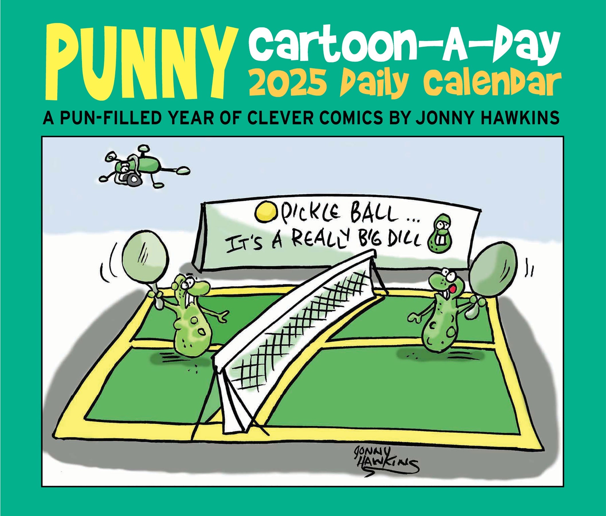 2025 Punny Cartoon-A-Day by Jonny Hawkins - Daily Boxed Page-A-Day Calendar (US Only)