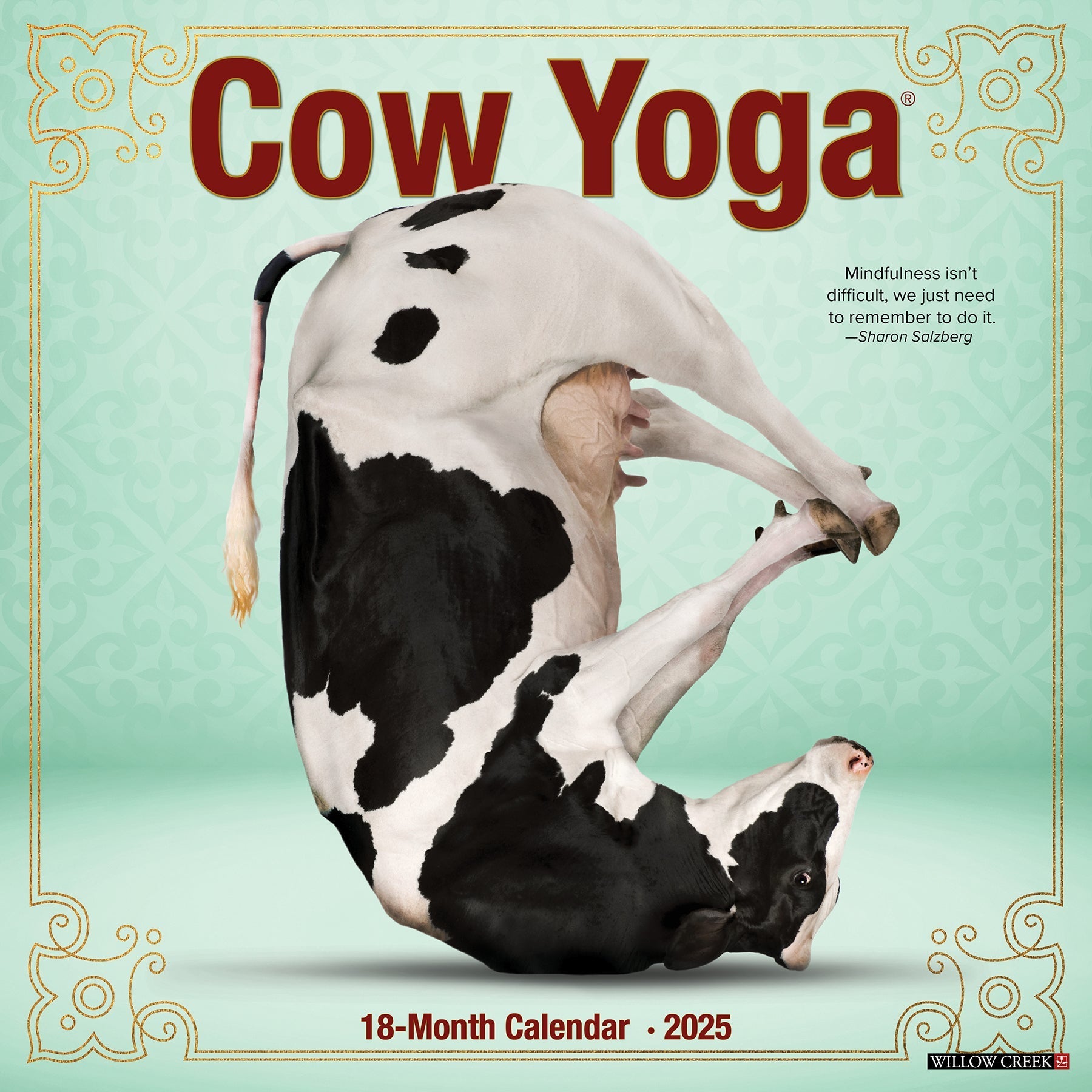 2025 Cow Yoga - Square Wall Calendar (US Only)