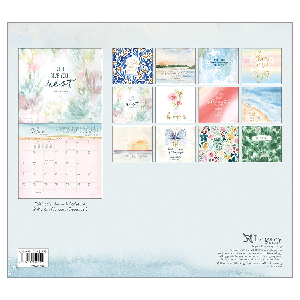 2025 Legacy Grace Upon Grace - Scripture - Deluxe Wall Calendar