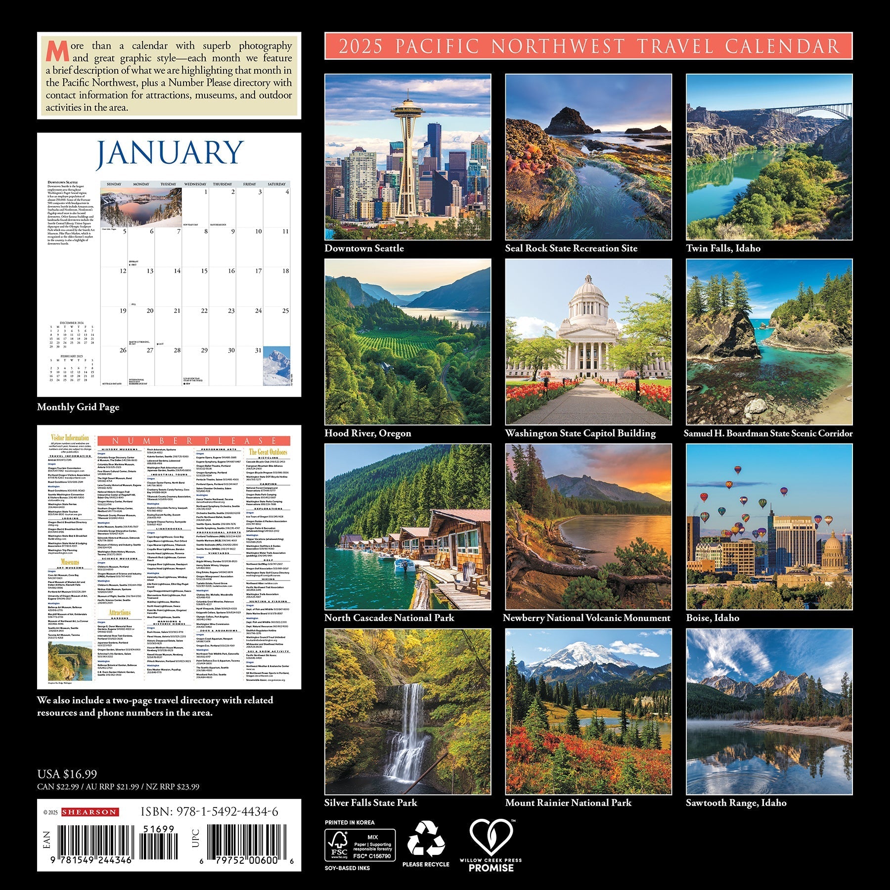 2025 Pacific Northwest - Square Wall Calendar (US Only)