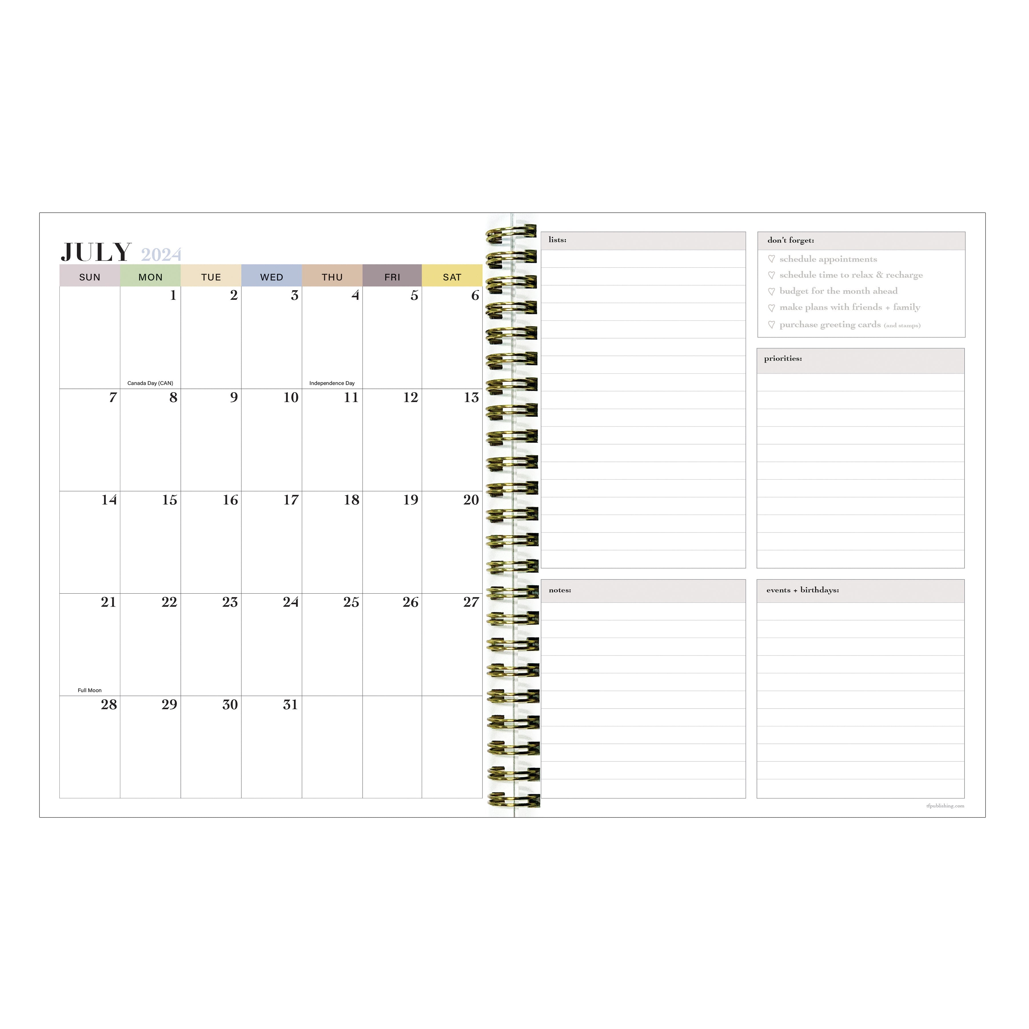 July 2024 - June 2025 Seersucker Stripe - Medium Weekly & Monthly Academic Year Diary/Planner  SOLD OUT