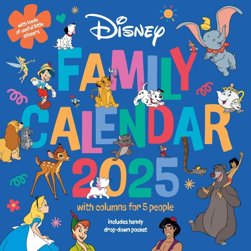 2025 Disney Classics Family Organiser - Square Wall Calendar