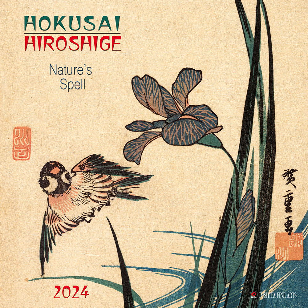 2024 Hokusai and Hiroshige Nature's Spell - Square Wall Calendar