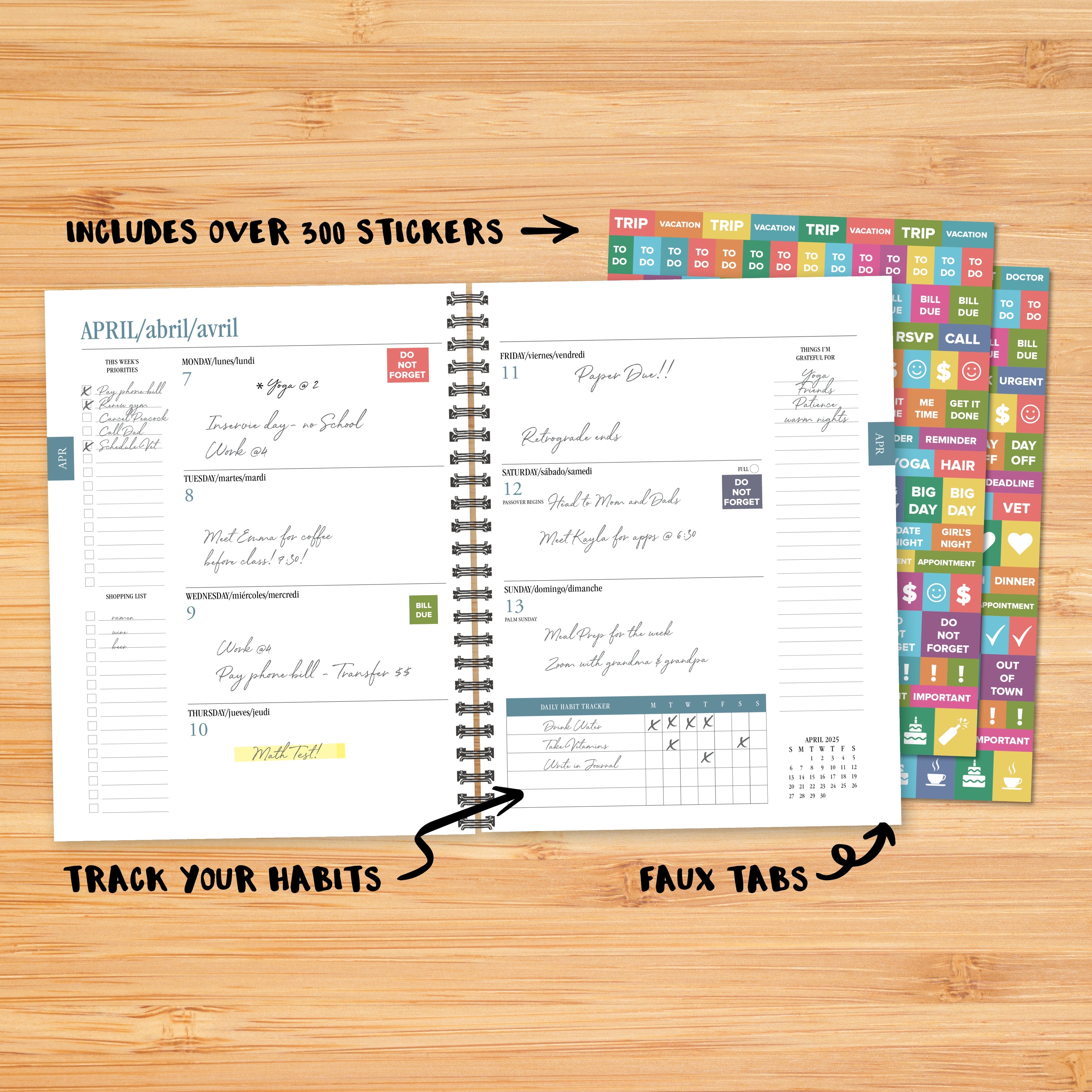 July 2024 - June 2025 Modern Sunset - Medium Weekly & Monthly Academic Year Diary/Planner