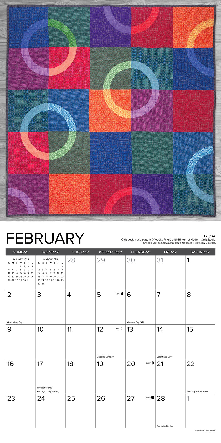 2025 Art of the Quilt Square Wall Calendar (US Only)