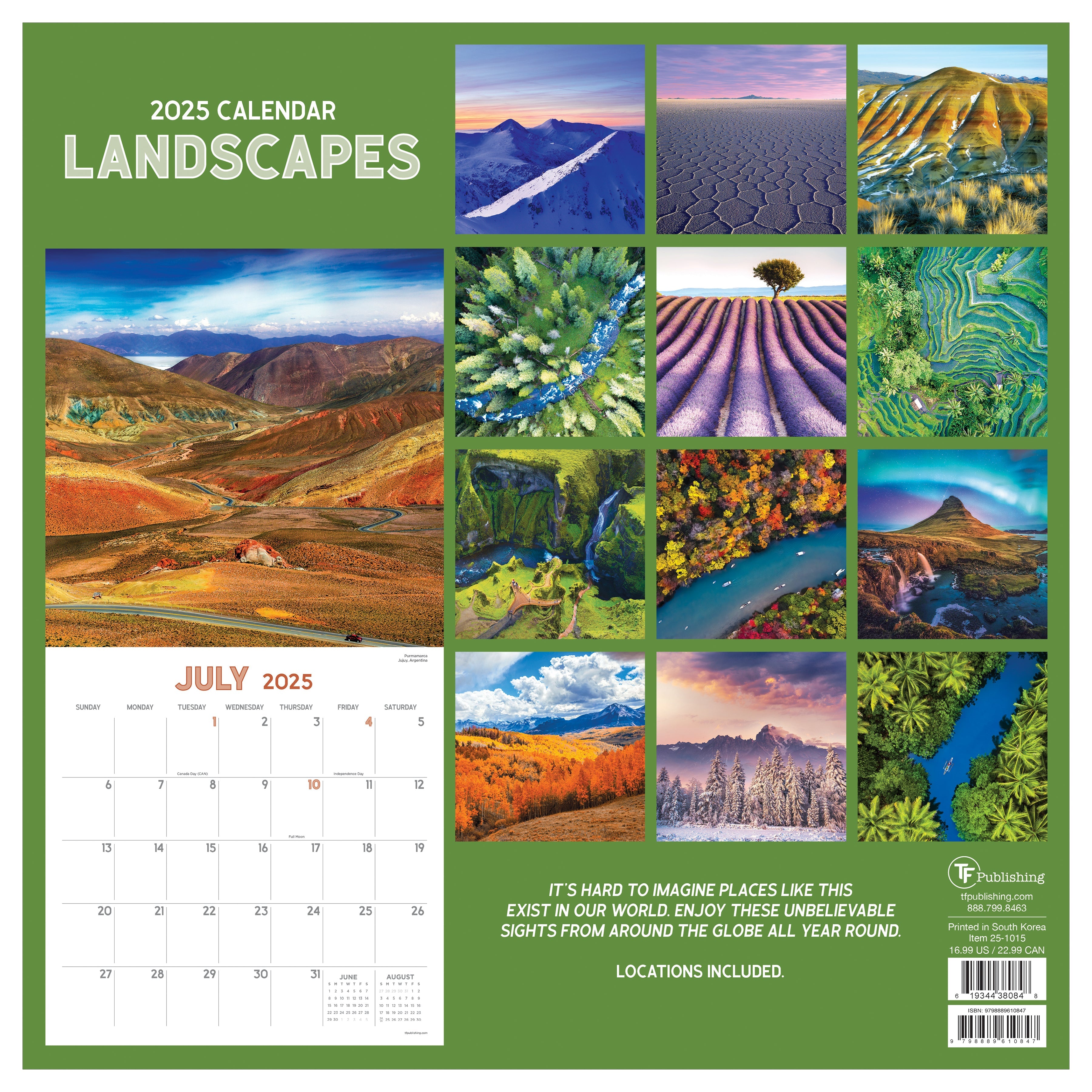 2025 Landscapes - Square Wall Calendar