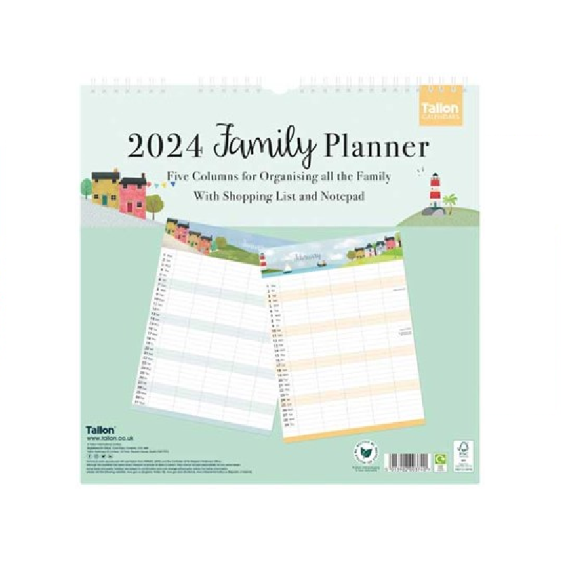 2024 Seaside Family Organiser Deluxe Wall Calendar   0792d4a72f8097b83385694d7d6f8c1c 