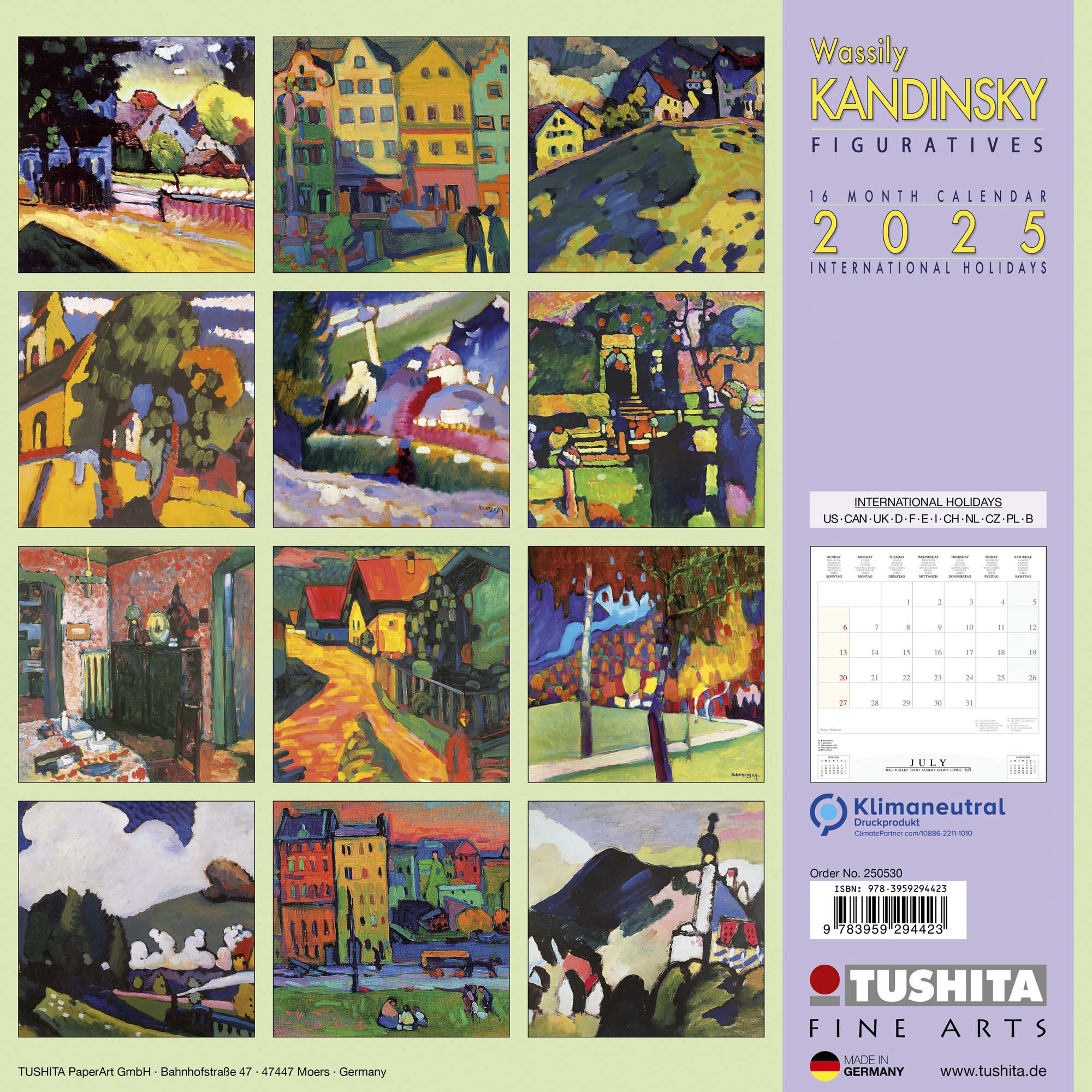 2025 Wassily Kandinsky Figuratives - Square Wall Calendar