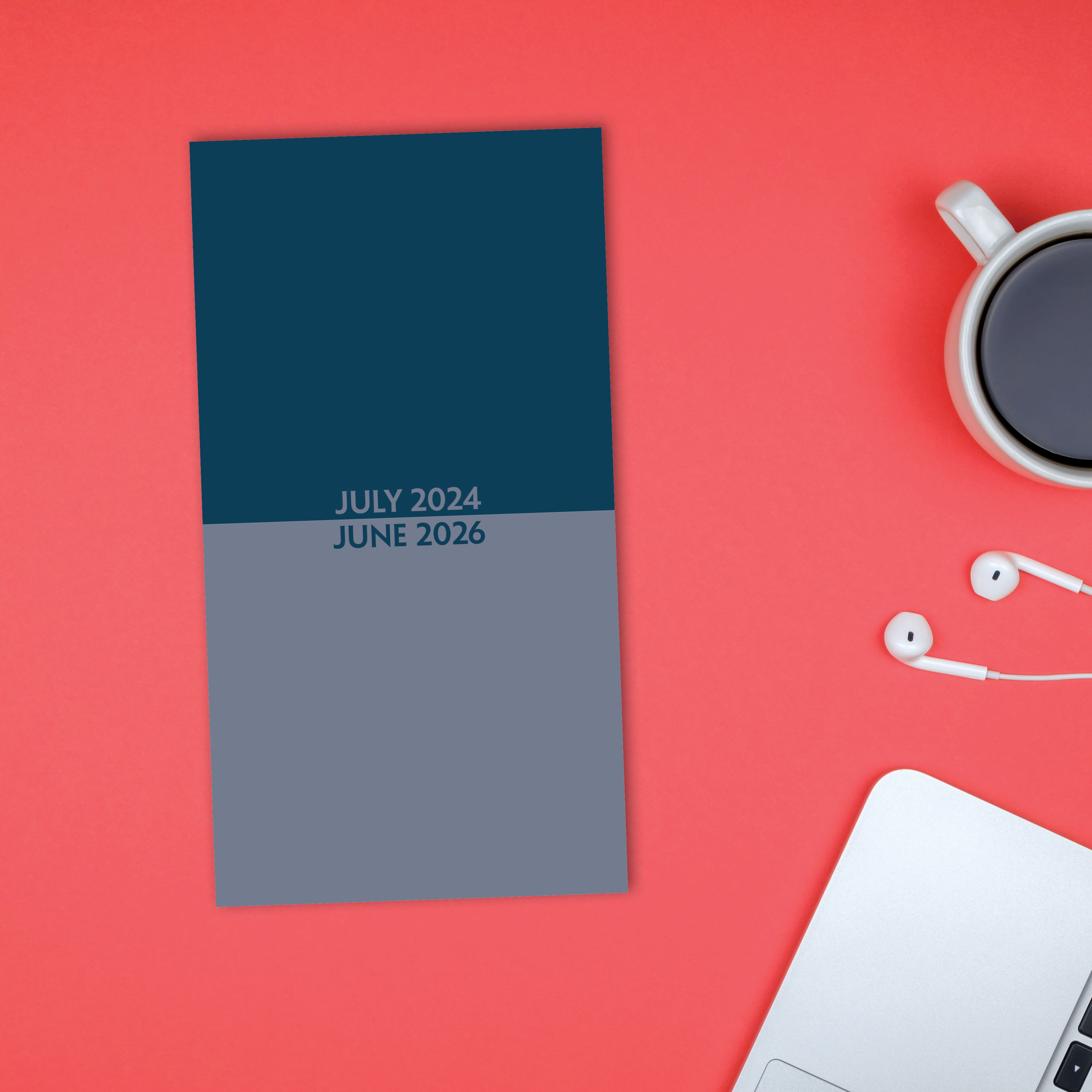 July 2024 - June 2026 Navy Duotone - Small Monthly Academic Year Diary/Planner