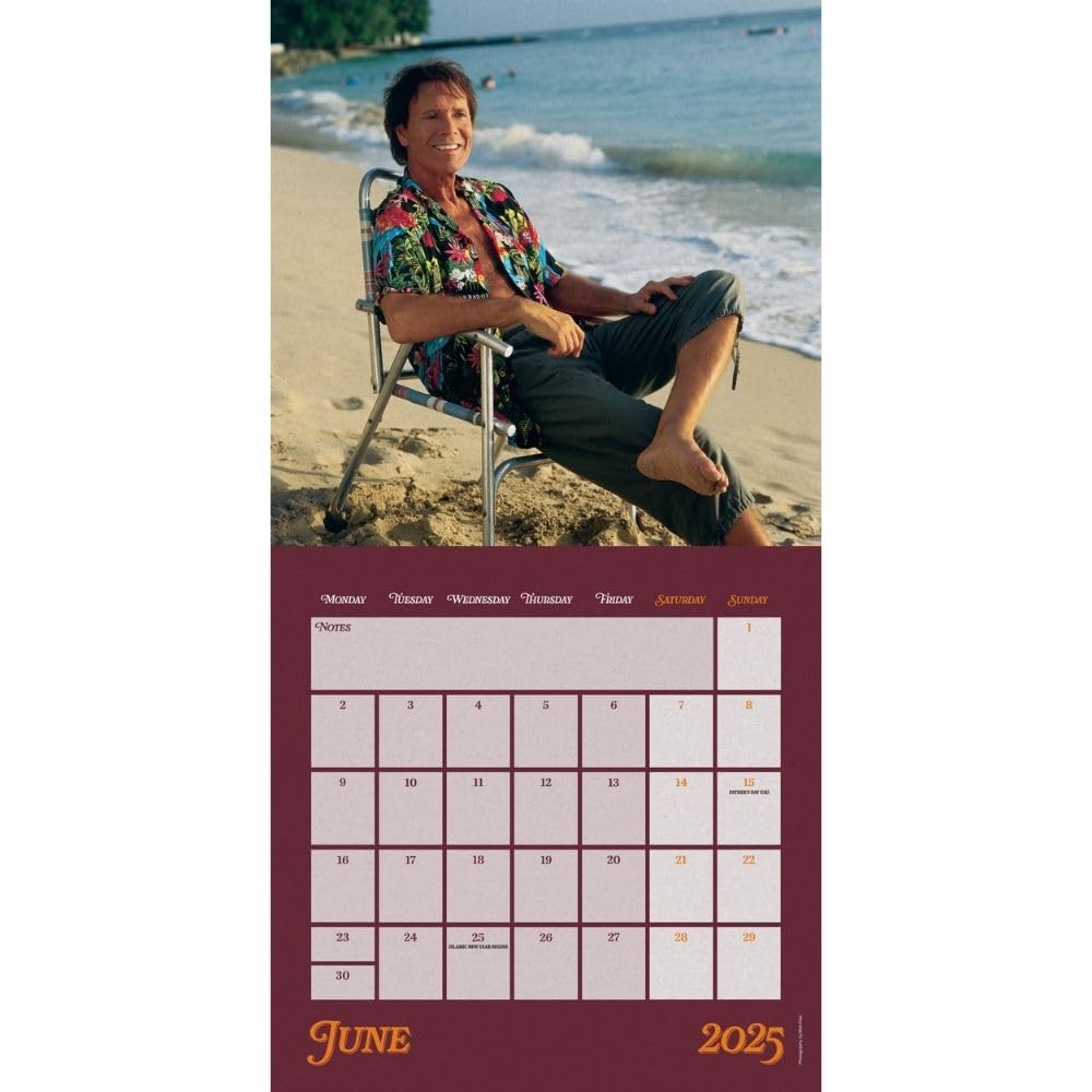 2025 Cliff Richard Collector's Edition Record Sleeve - Square Wall Calendar