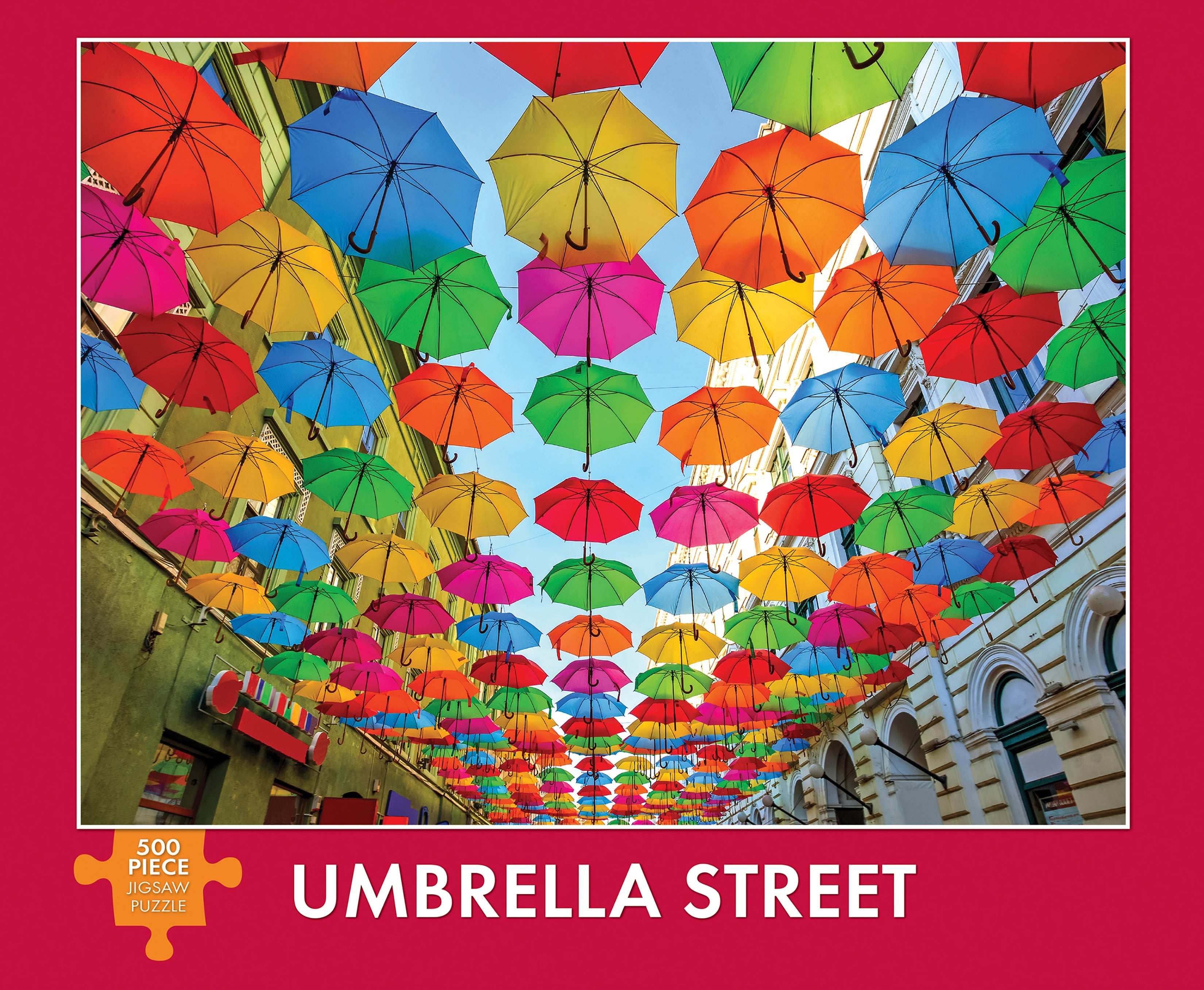 Umbrella Street 500 Piece - Jigsaw Puzzle