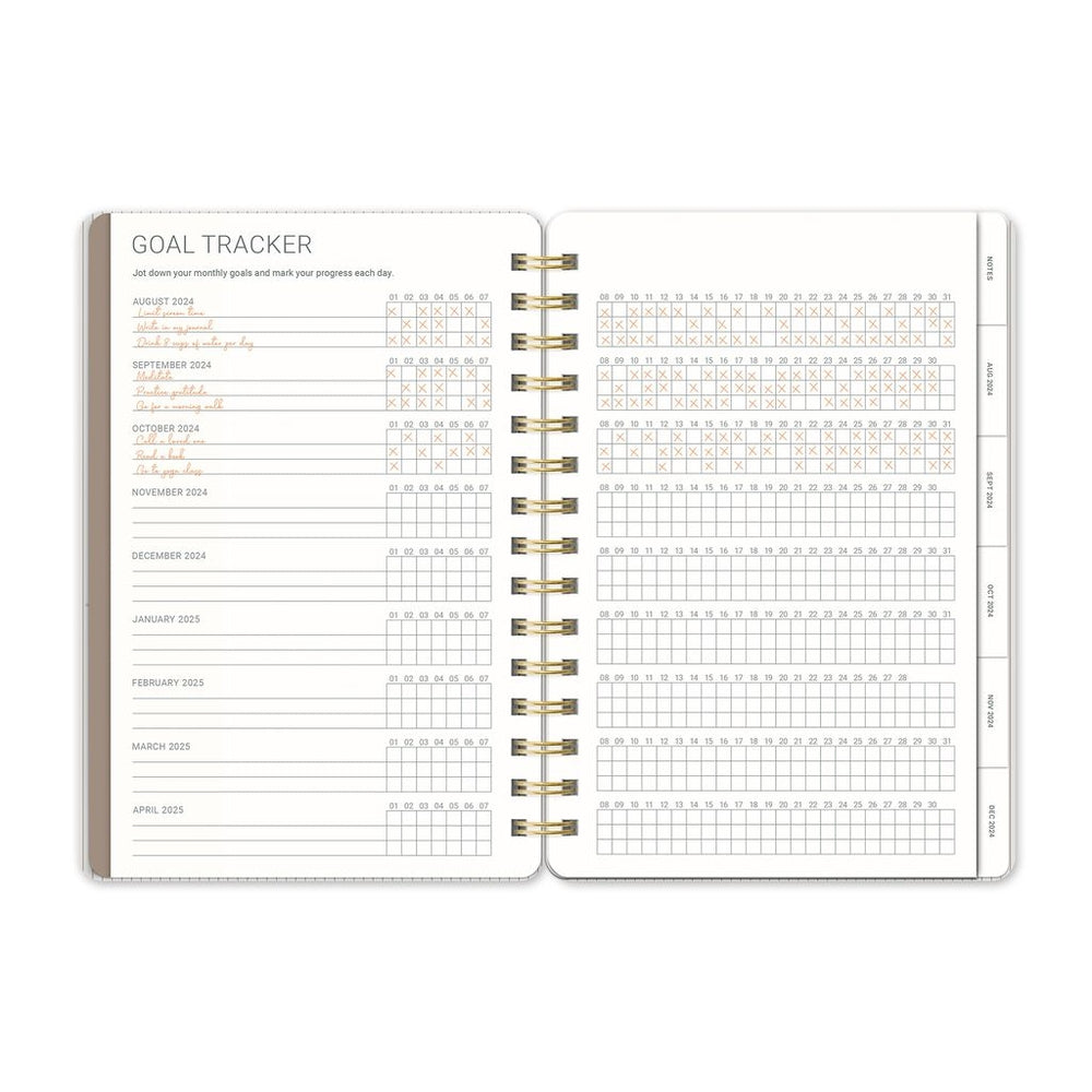 2025 Stone - Agatha Monthly And Weekly Dairy/Planner