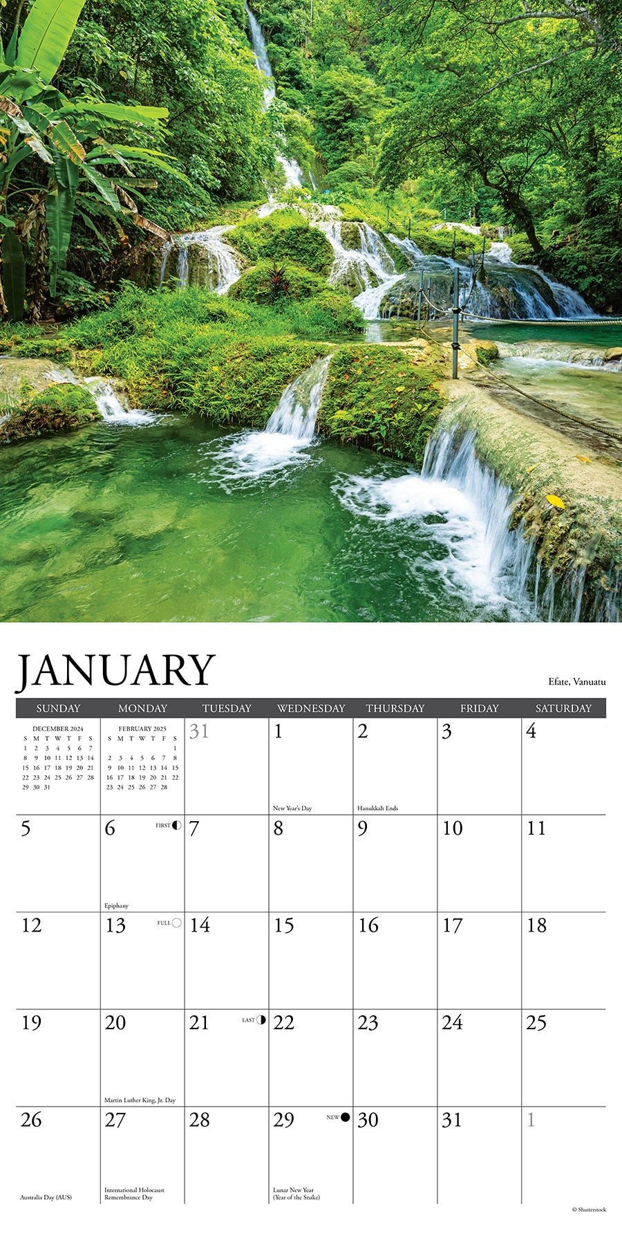 2025 Tropical Islands - Square Wall Calendar (US Only)