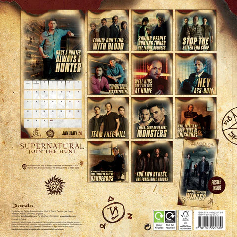 2024 Supernatural - Square Wall Calendar  SOLD OUT