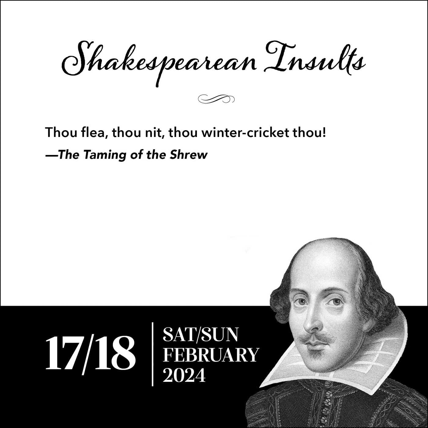 2024 Shakespearean Insults - Daily Boxed Page-A-Day Calendar  SOLD OUT