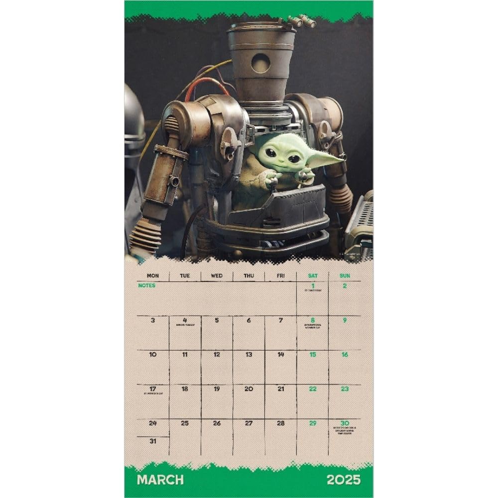 2025 Star Wars The Mandalorian Grogu - Square Wall Calendar