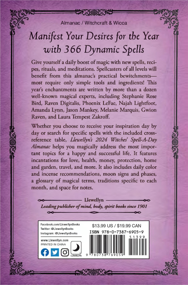 2024 Llewellyn's Witches' Spell-A-Day - Almanac  SOLD OUT