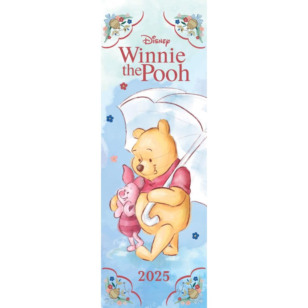 2025 Winnie The Pooh Sketchbook - Slim Wall Calendar