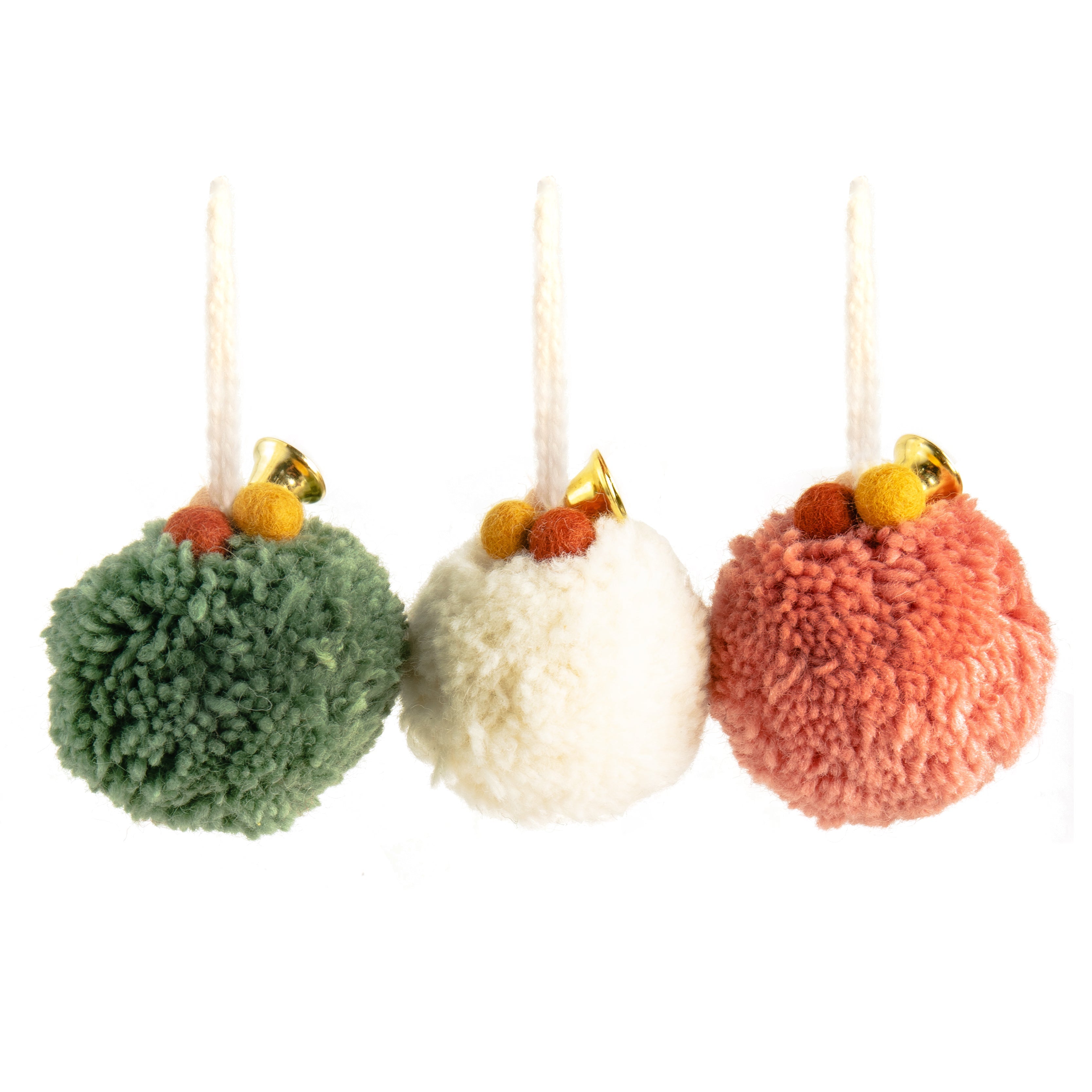 Woolly Baubles (Set of 3) - Christmas Decoration