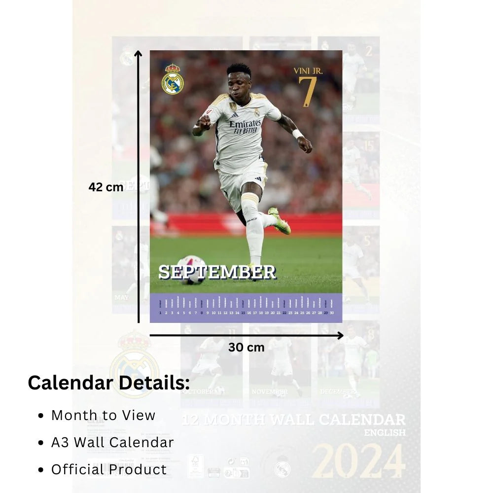 2024 Real Madrid FC - A3 Wall Calendar  SOLD OUT