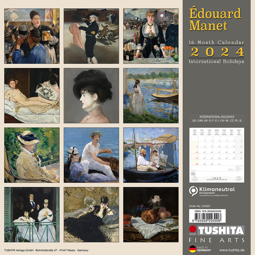 2024 Edouard Manet - Square Wall Calendar