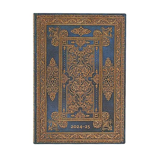 2024-2025 Blue Luxe Horizontal 18-month Hardcover - Monthly & Weekly Diary/Planner