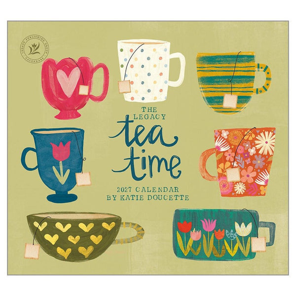 2027 Tea Time - Deluxe Wall Calendar by Katie Doucette