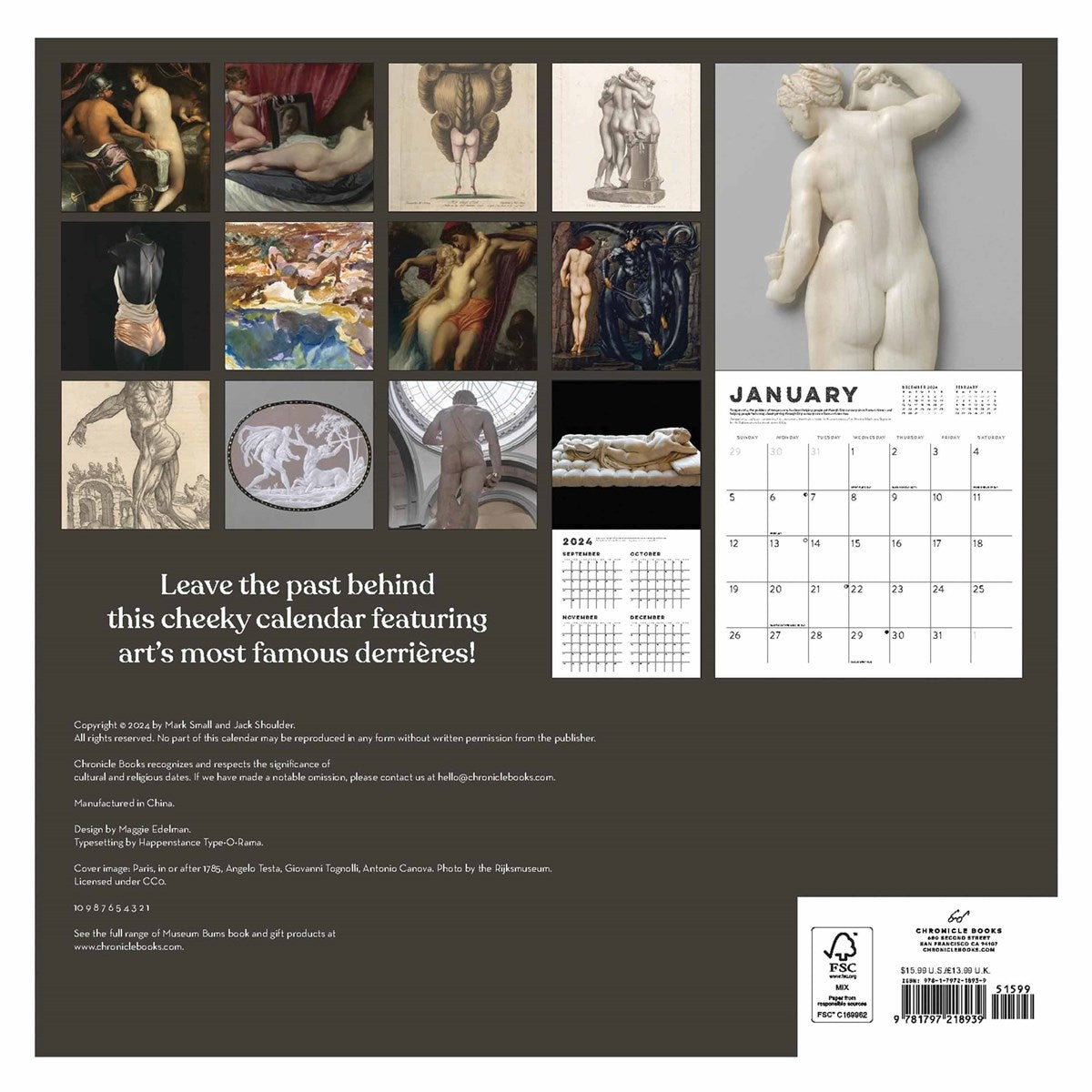 2025 Museum Bums - Square Wall Calendar