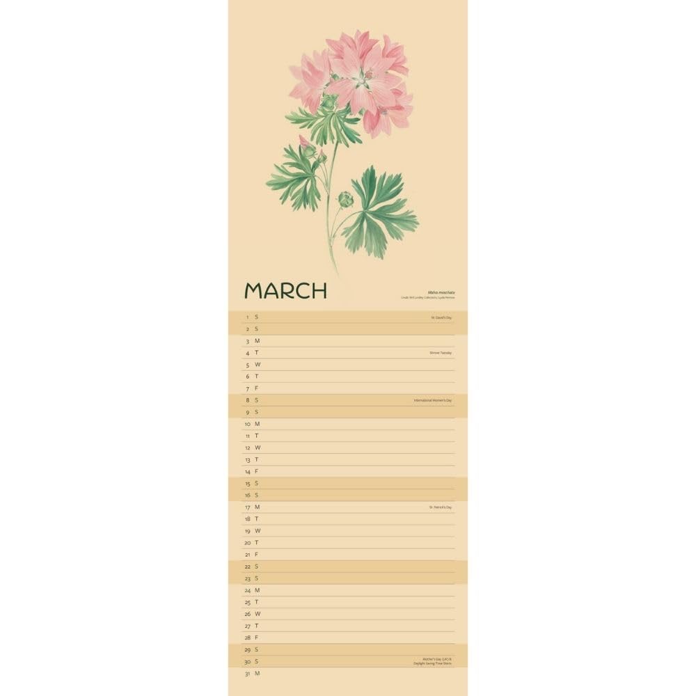 2025 Royal Horticultural Society Fruit And Flowers - Slim Wall Calendar