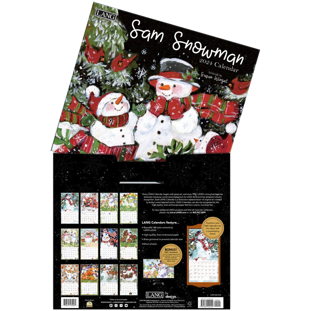 2024-lang-sam-snowman-deluxe-wall-calendar-art-calendars-by-lang