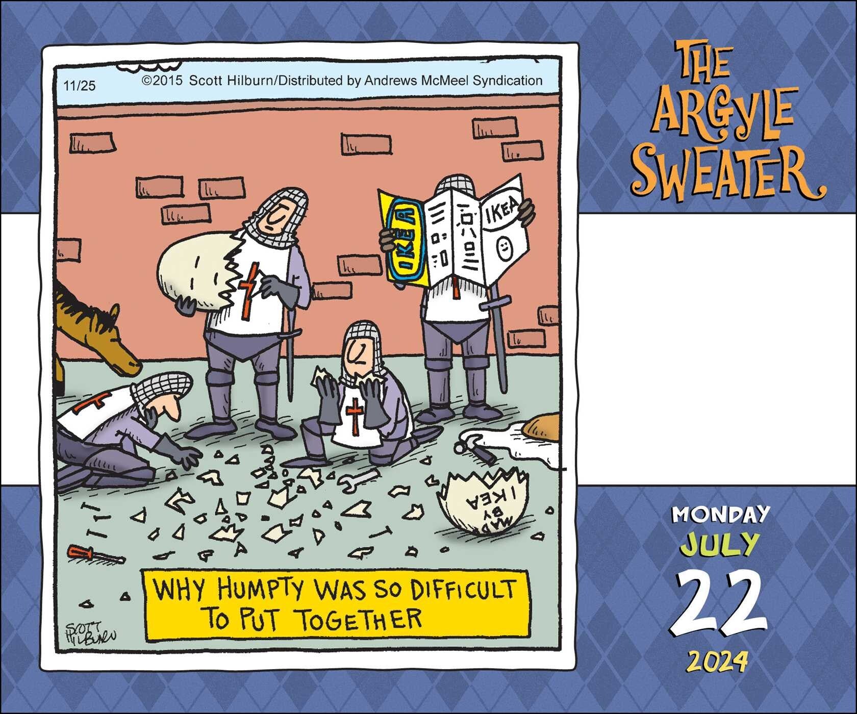 2024 Argyle Sweater - Boxed Page-A-Day Calendar  SOLD OUT