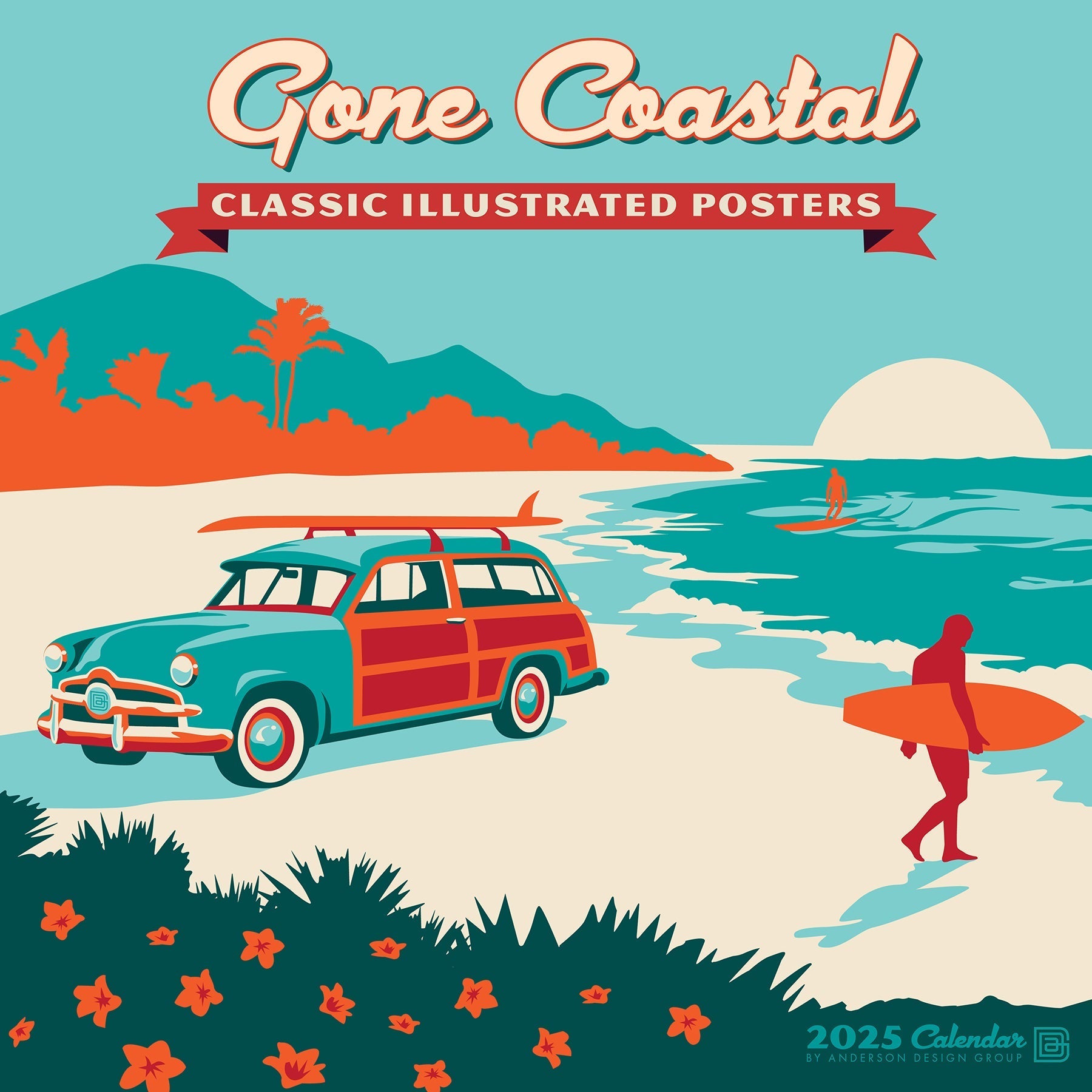 2025 Gone Coastal (ADG) - Square Wall Calendar (US Only)