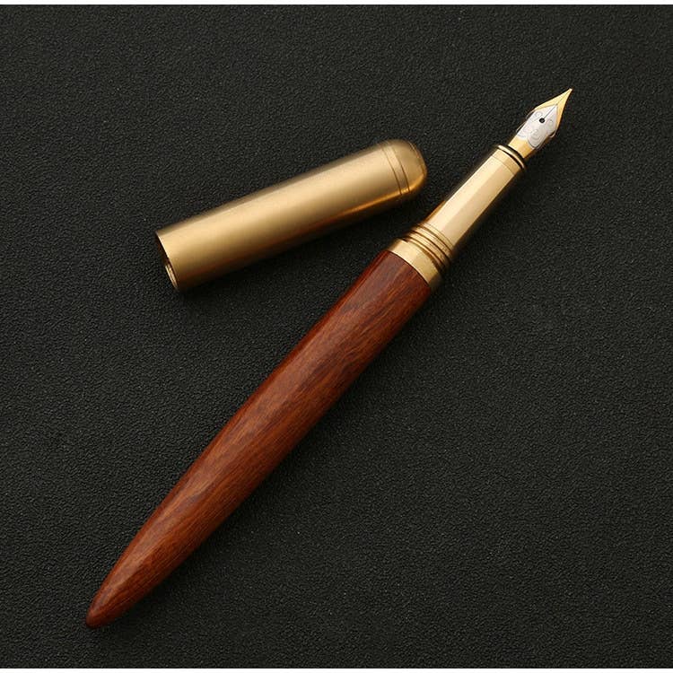Handmade Wood Fountain Pen | The Hemmingway : Ebony (Boxed)