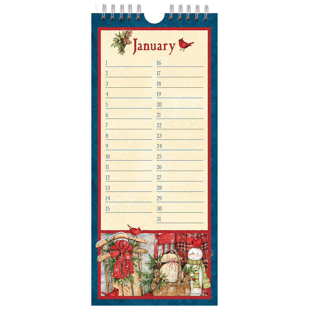 LANG Heart & Home Special Date Organizer - Perpetual Slim Wall Calendar