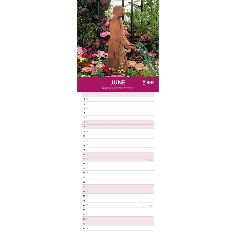 2025 Royal Horticultural Society - Chelsea Show - Slim Wall Calendar